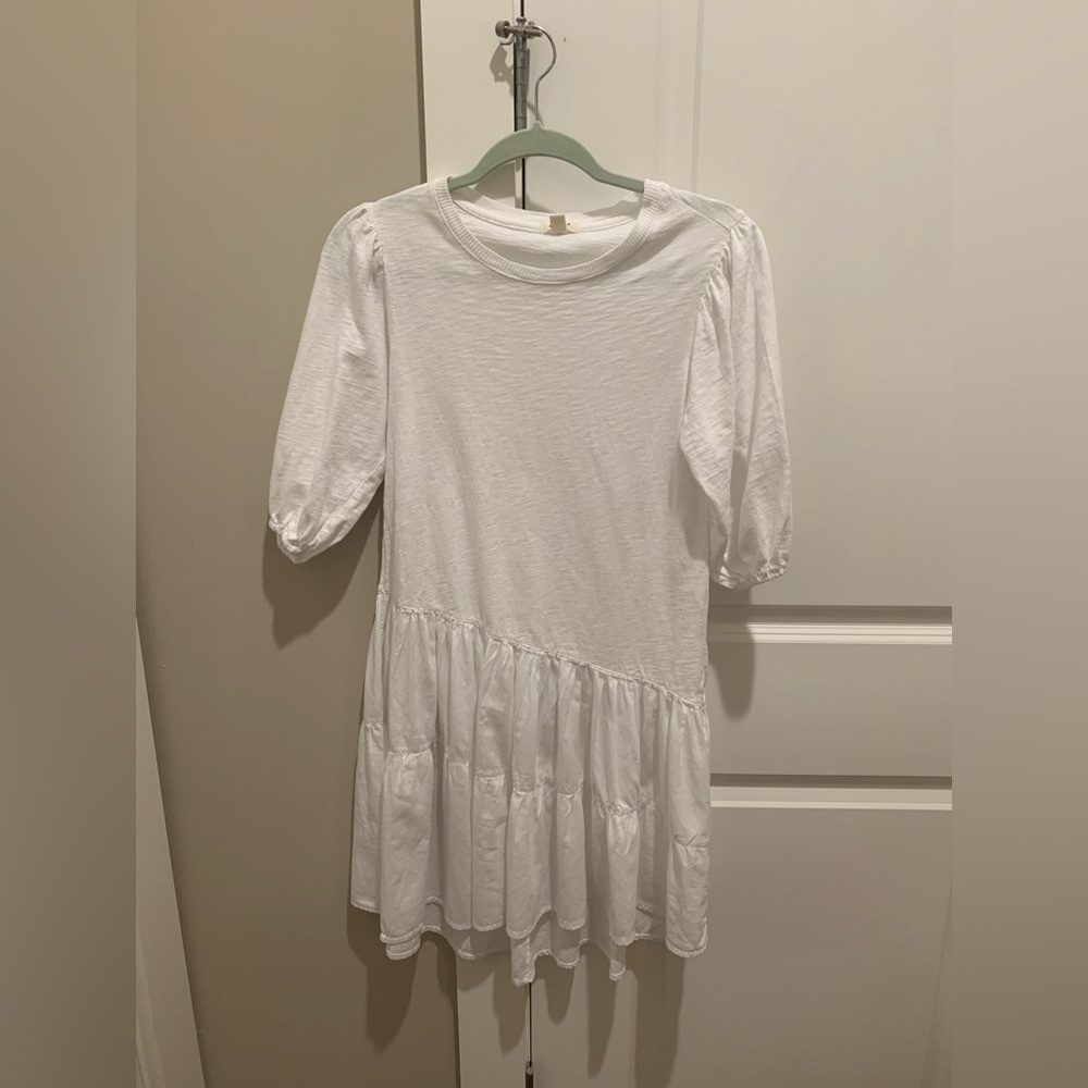 Dylan Mixed Materials Asymmetrical Mini Dress